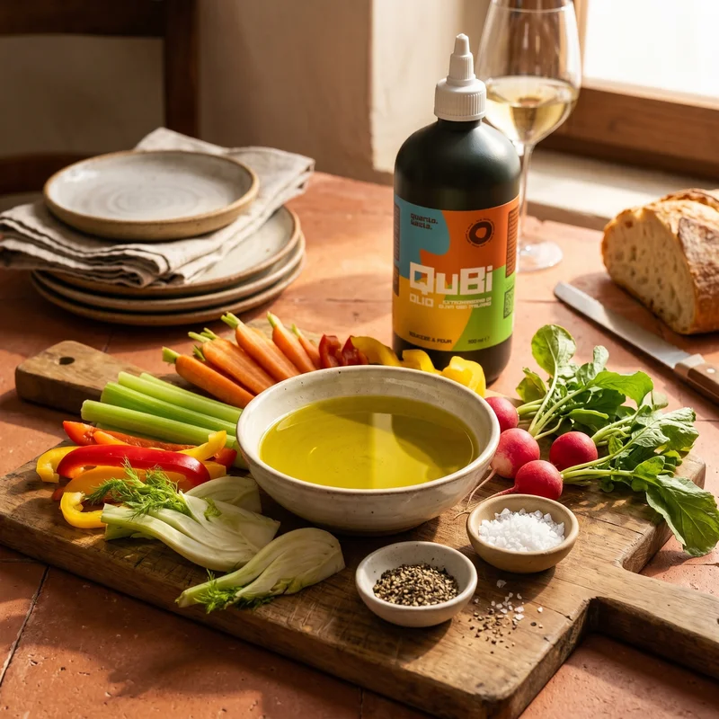 Pinzimonio di verdure con olio QuBi